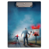 SlipperyJoe's vrolijke Halloween gloeiende ogen zo Klembord (Voorkant)