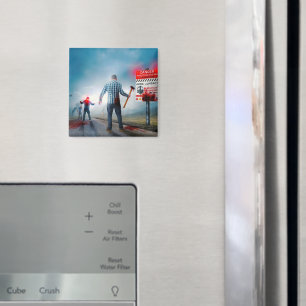 SlipperyJoe's vrolijke Halloween gloeiende ogen zo Magneet