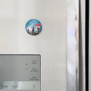 SlipperyJoe's vrolijke Halloween gloeiende ogen zo Magneet