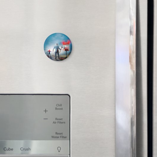 SlipperyJoe's vrolijke Halloween gloeiende ogen zo Magneet (Insitu (Koelkast))