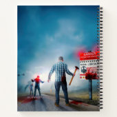 SlipperyJoe's vrolijke Halloween gloeiende ogen zo Notitieboek (Achterkant)