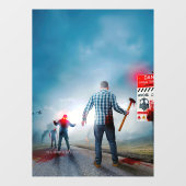 SlipperyJoe's vrolijke Halloween gloeiende ogen zo Raamsticker (Vel)