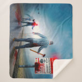 SlipperyJoe's vrolijke Halloween gloeiende ogen zo Sherpa Deken (Voorkant)