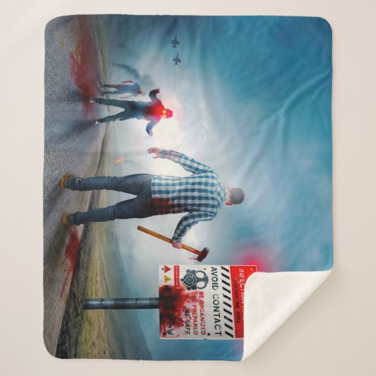 SlipperyJoe's vrolijke Halloween gloeiende ogen zo Sherpa Deken (Voorkant)