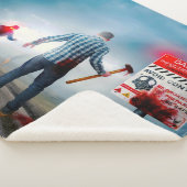 SlipperyJoe's vrolijke Halloween gloeiende ogen zo Sherpa Deken (3/4)