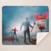 SlipperyJoe's vrolijke Halloween gloeiende ogen zo Sherpa Deken (Voorkant (horizontaal))