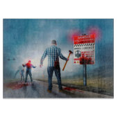 SlipperyJoe's vrolijke Halloween gloeiende ogen zo Snijplank (Voorkant)