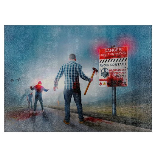 SlipperyJoe's vrolijke Halloween gloeiende ogen zo Snijplank (Voorkant)