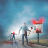 SlipperyJoe's vrolijke Halloween gloeiende ogen zo Sticker (Voorkant)