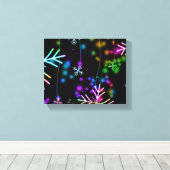 SlipperyJoe's vrolijke levendige kerstsfeer Canvas Afdruk (Insitu (Houten vloer))