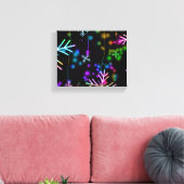 SlipperyJoe's vrolijke levendige kerstsfeer Canvas Afdruk (Insitu (Woonkamer))