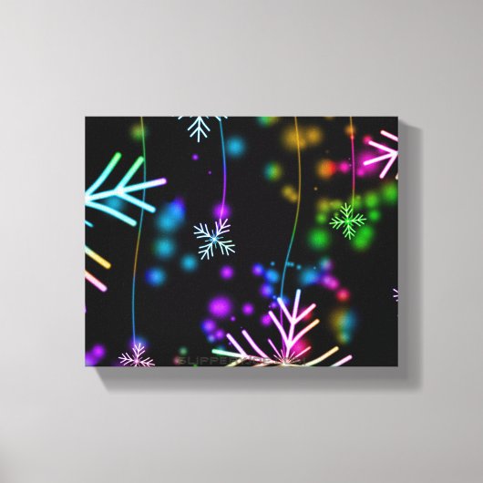 SlipperyJoe's vrolijke levendige kerstsfeer Canvas Afdruk (Voorkant)