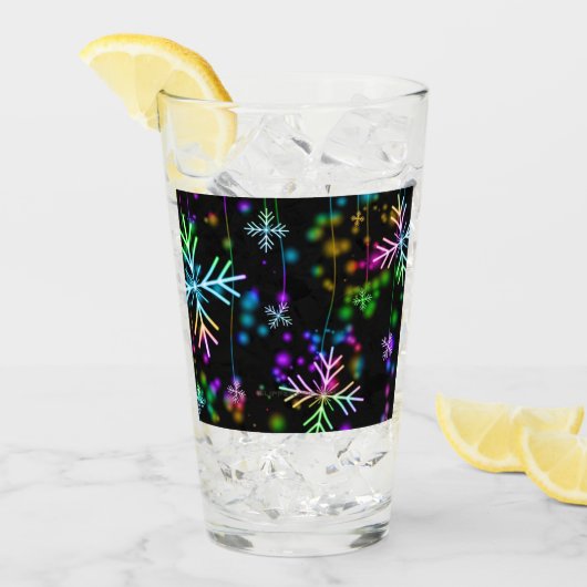 SlipperyJoe's vrolijke levendige kerstsfeer Glas (Voorkant ijs)