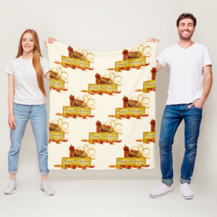 SlipperyJoe's warme feestelijke Thanksgiving-sfeer Fleece Deken