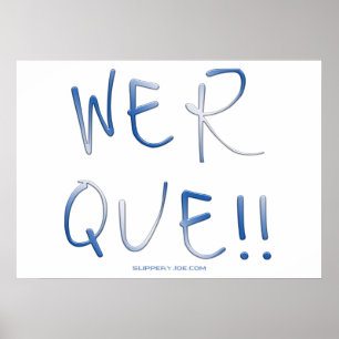 SlipperyJoe's werke woord handgeschreven gezegde p Poster