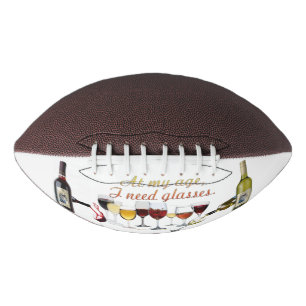 SlipperyJoe's wijn drinkglas ondeugende grap rood  American Football