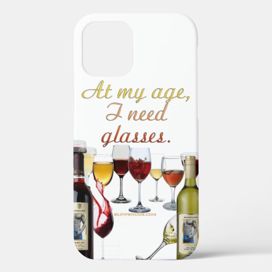 SlipperyJoe's wijn drinkglas ondeugende grap rood Case-Mate iPhone Case (Achterkant)