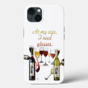 SlipperyJoe's wijn drinkglas ondeugende grap rood Case-Mate iPhone Case