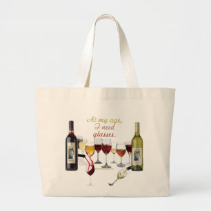 SlipperyJoe's wijn drinkglas ondeugende grap rood  Grote Tote Bag