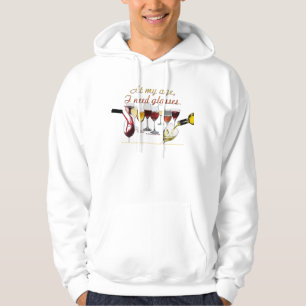 SlipperyJoe's wijn drinkglas ondeugende grap rood Hoodie
