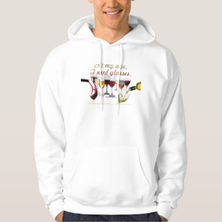 SlipperyJoe's wijn drinkglas ondeugende grap rood Hoodie