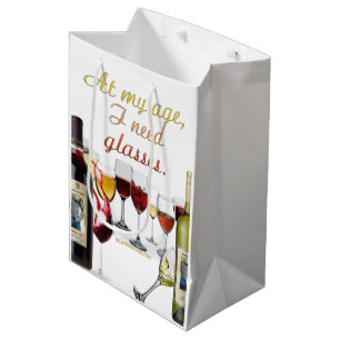 SlipperyJoe's wijn drinkglas ondeugende grap rood Medium Cadeauzakje