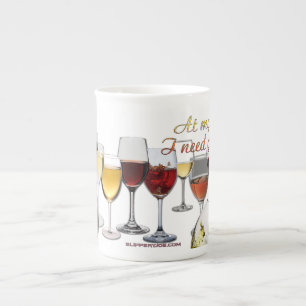 SlipperyJoe's wijn drinkglas ondeugende grap rood  Porselein Kop