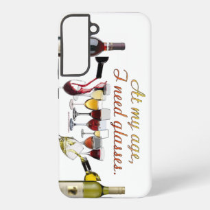 SlipperyJoe's wijn drinkglas ondeugende grap rood Samsung Galaxy Hoesje