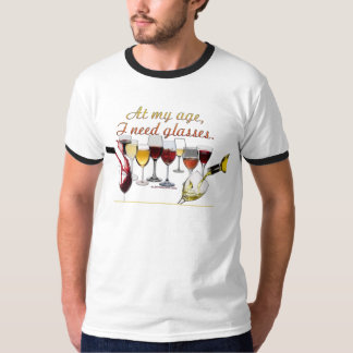 SlipperyJoe's wijn drinkglas ondeugende grap rood T-shirt