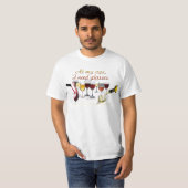 SlipperyJoe's wijn drinkglas ondeugende grap rood  T-shirt (Voorkant volledig)