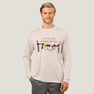 SlipperyJoe's wijn drinkglas ondeugende grap rood Tri-Blend Shirt