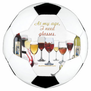SlipperyJoe's wijn drinkglas ondeugende grap rood Voetbal