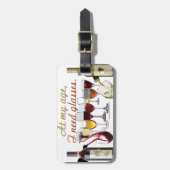 SlipperyJoe's wijnglazen gefermenteerde druiven wi Bagagelabel (Voorkant verticaal)