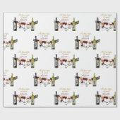 SlipperyJoe's wijnglazen gefermenteerde druiven wi Cadeaupapier (Vlak)