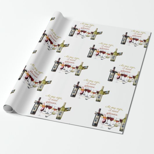 SlipperyJoe's wijnglazen gefermenteerde druiven wi Cadeaupapier (Uitgerold)