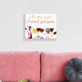 SlipperyJoe's wijnglazen gefermenteerde druiven wi Canvas Afdruk (Insitu (Woonkamer))