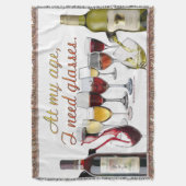 SlipperyJoe's wijnglazen gefermenteerde druiven wi Deken (Voorkant Verticaal)