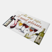 SlipperyJoe's wijnglazen gefermenteerde druiven wi Deurmat (Schuin)