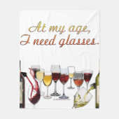 SlipperyJoe's wijnglazen gefermenteerde druiven wi Fleece Deken (Voorkant)