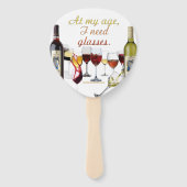 SlipperyJoe's wijnglazen gefermenteerde druiven wi Handwaaier (Voorkant)