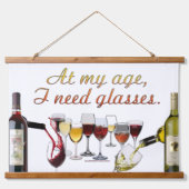 SlipperyJoe's wijnglazen gefermenteerde druiven wi Hangend Wandkleed (Voorkant)