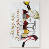 SlipperyJoe's wijnglazen gefermenteerde druiven wi Legpuzzel (Verticaal)