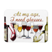 SlipperyJoe's wijnglazen gefermenteerde druiven wi Magneet (Horizontaal)