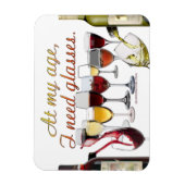 SlipperyJoe's wijnglazen gefermenteerde druiven wi Magneet (Verticaal)