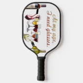 SlipperyJoe's wijnglazen gefermenteerde druiven wi Pickleball Paddle (Achterkant)