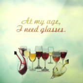 SlipperyJoe's wijnglazen gefermenteerde druiven wi Raamsticker (Vel 3)