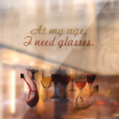 SlipperyJoe's wijnglazen gefermenteerde druiven wi Raamsticker (Vel 2)