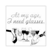 SlipperyJoe's wijnglazen gefermenteerde druiven wi Rubberstempel (Afrduk)