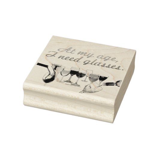 SlipperyJoe's wijnglazen gefermenteerde druiven wi Rubberstempel (Stempel)