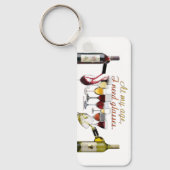 SlipperyJoe's wijnglazen gefermenteerde druiven wi Sleutelhanger (Voorkant)